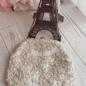Bridal Bag, Prom Bag, Party Bag, Vintage Beaded Bag